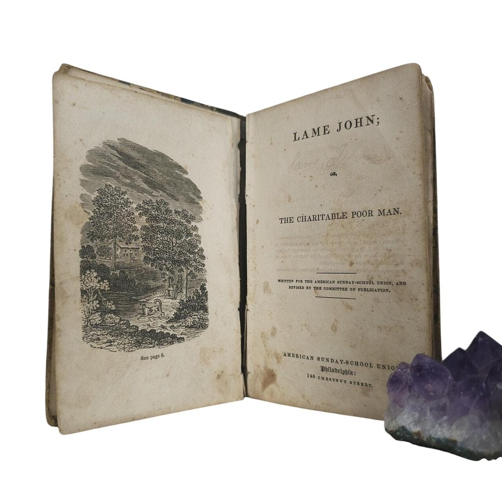 Lame John 1840 Antique  Antiquarian Book Small The‎ Charitable Poor Man Novel
